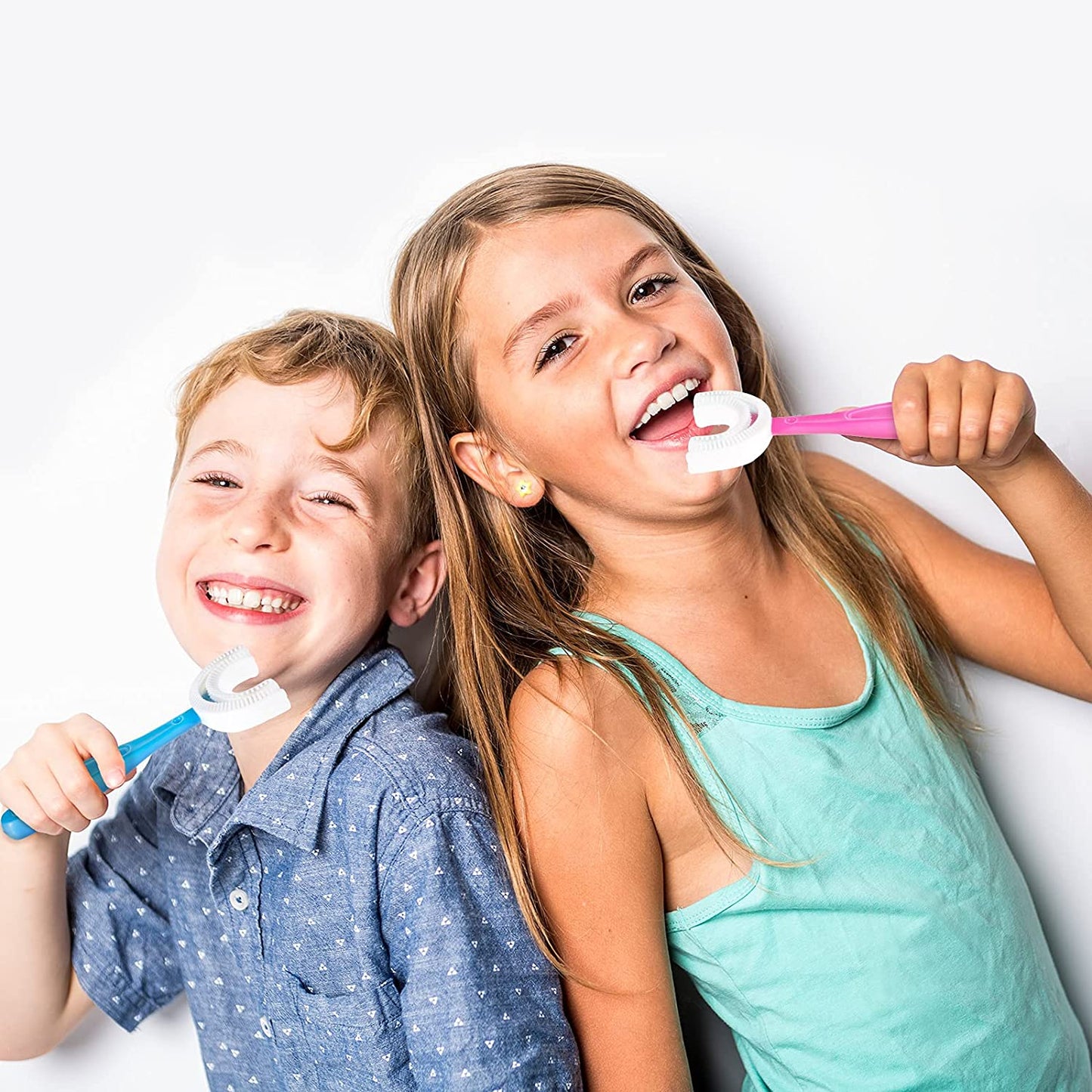 4773 Kids U Shaped Large Tooth Brush used in all kinds of household bathroom places for washing teeth of kids, toddlers and children’s easily and comfortably.