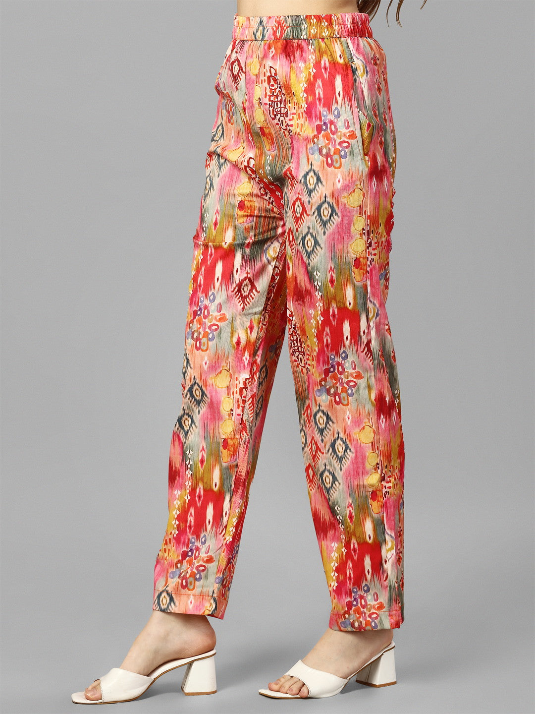 Orange & Multi Coloured Blend cotton Co-Ord Set