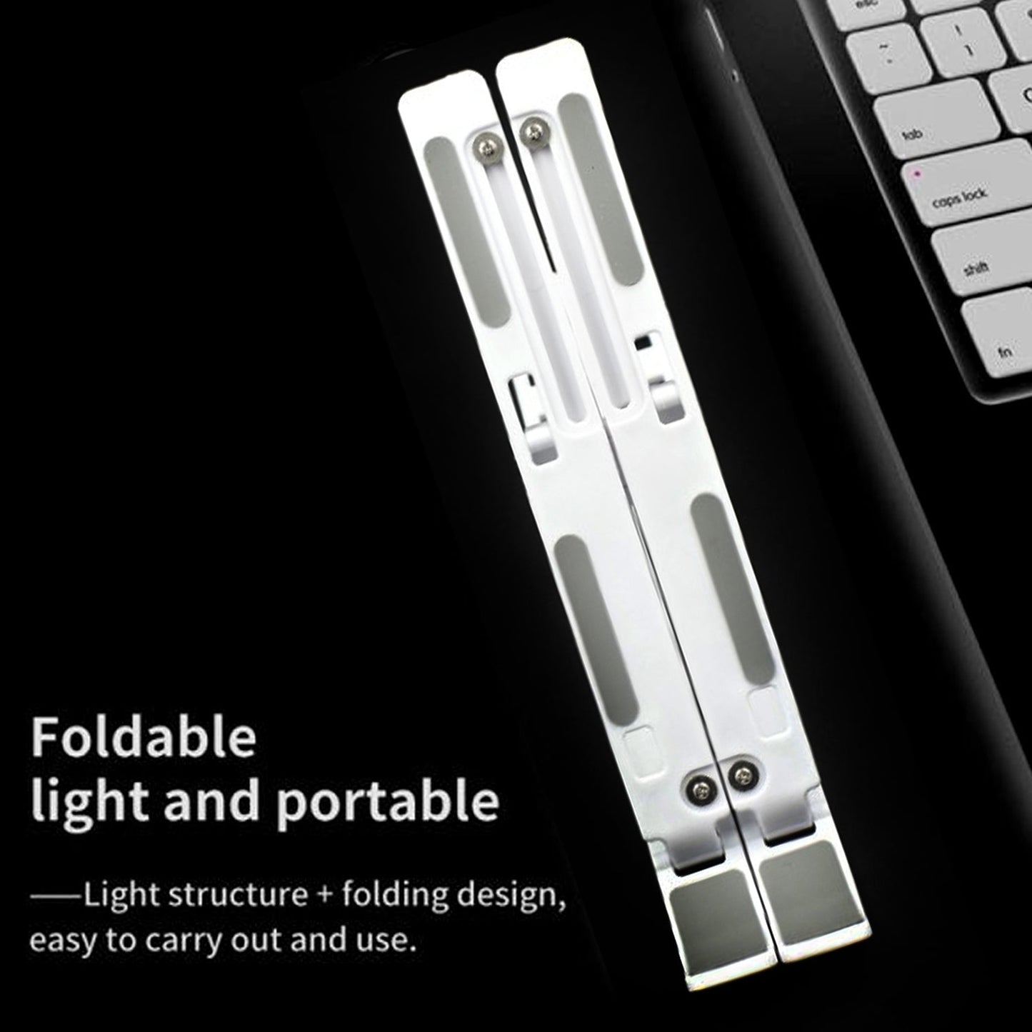 Adjustable Ergonomic Foldable Portable Laptop Stand, Holder Riser Computer Tablet Stand