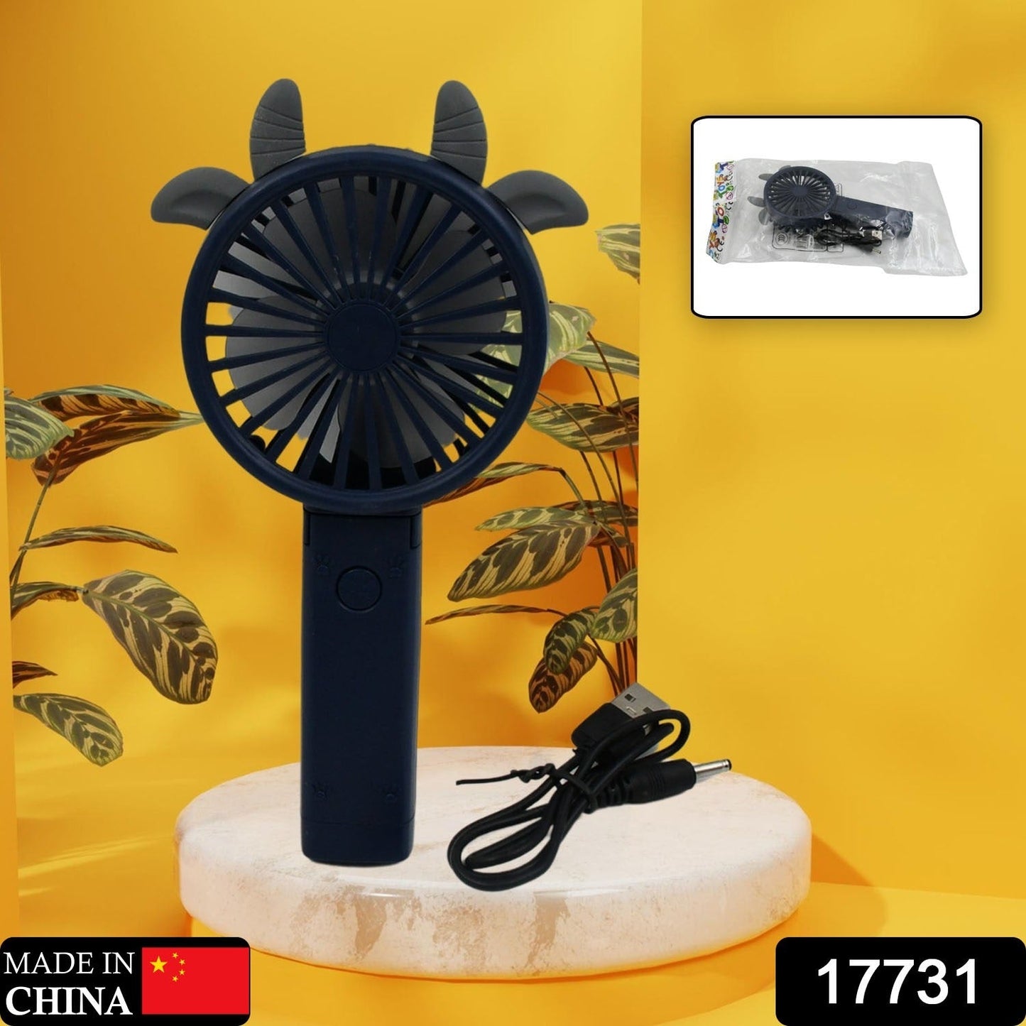 17731 Portable Small Electric Fan Handheld, USB Rechargeable Mini Student Handheld Class Personal Fan (1 Pc / Mix Color Design)