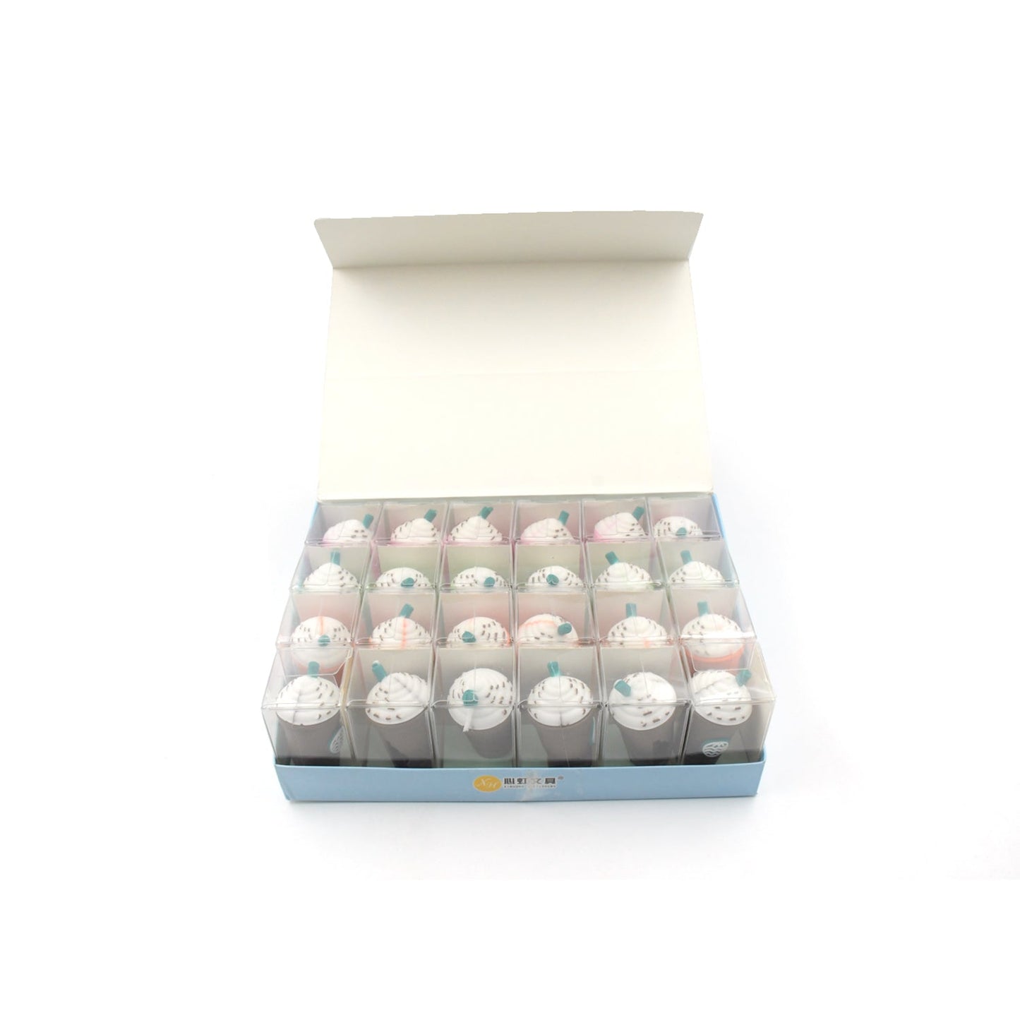 2In1 3D Cute Coffee Or Ice cream Shape sharpner Like Rotary Manual Pencil Sharpener for Kids Ice Cream Style Office School Supplies, Back to School Gift for Students,Kids Educational Stationary kit, B'Day Return Gift (24 Pcs Set)