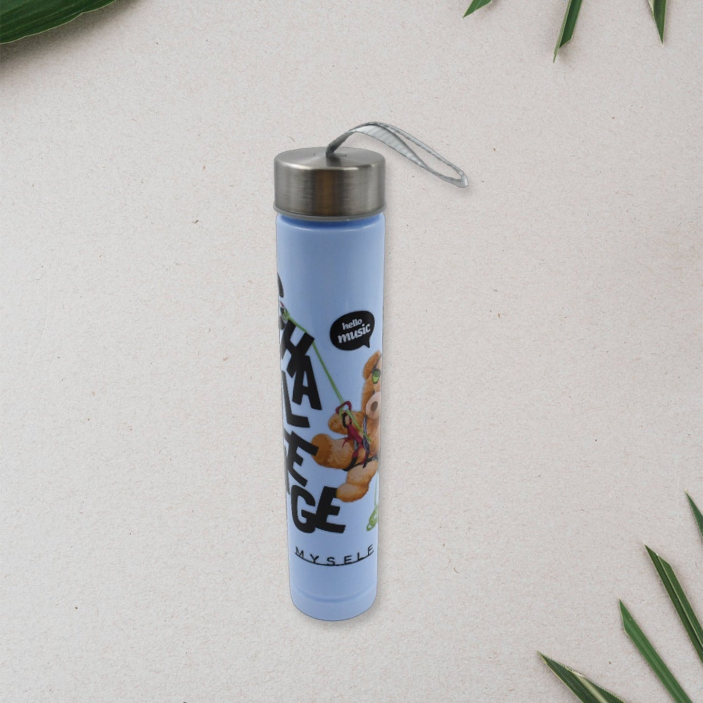 Plastic Water Bottle 3pc Set,3 Different Size Bottle High Quality Water Bottle Plastic Water Bottle BPA-Free & Leak-Proof! Cartoon Printed Design for Kids' School, For Fridge, Office, Sports, School, Gym, Yoga (3 Pc Set)