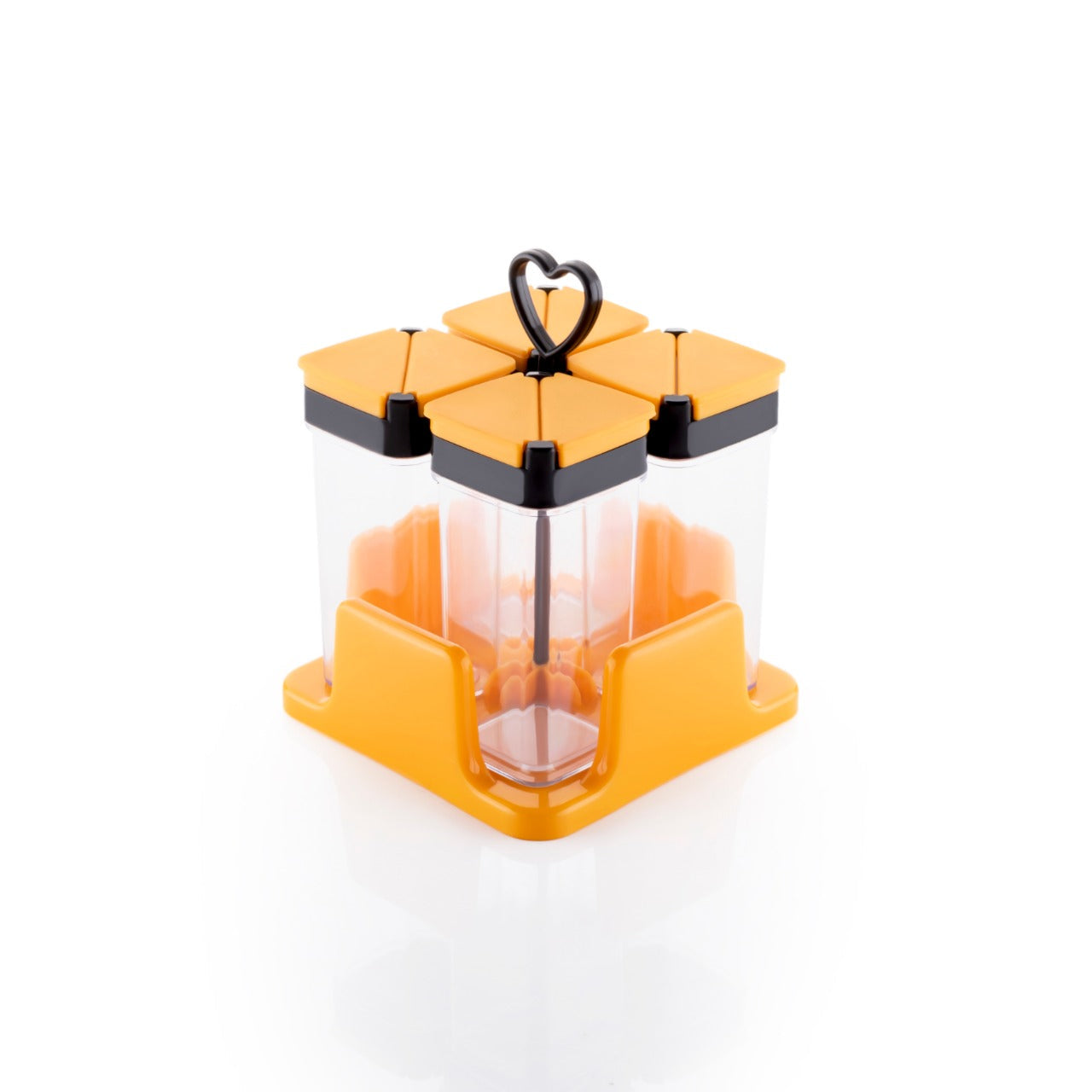 2242A Multipurpose Spice Rack For kitchen Plastic Made set of 4 Jar