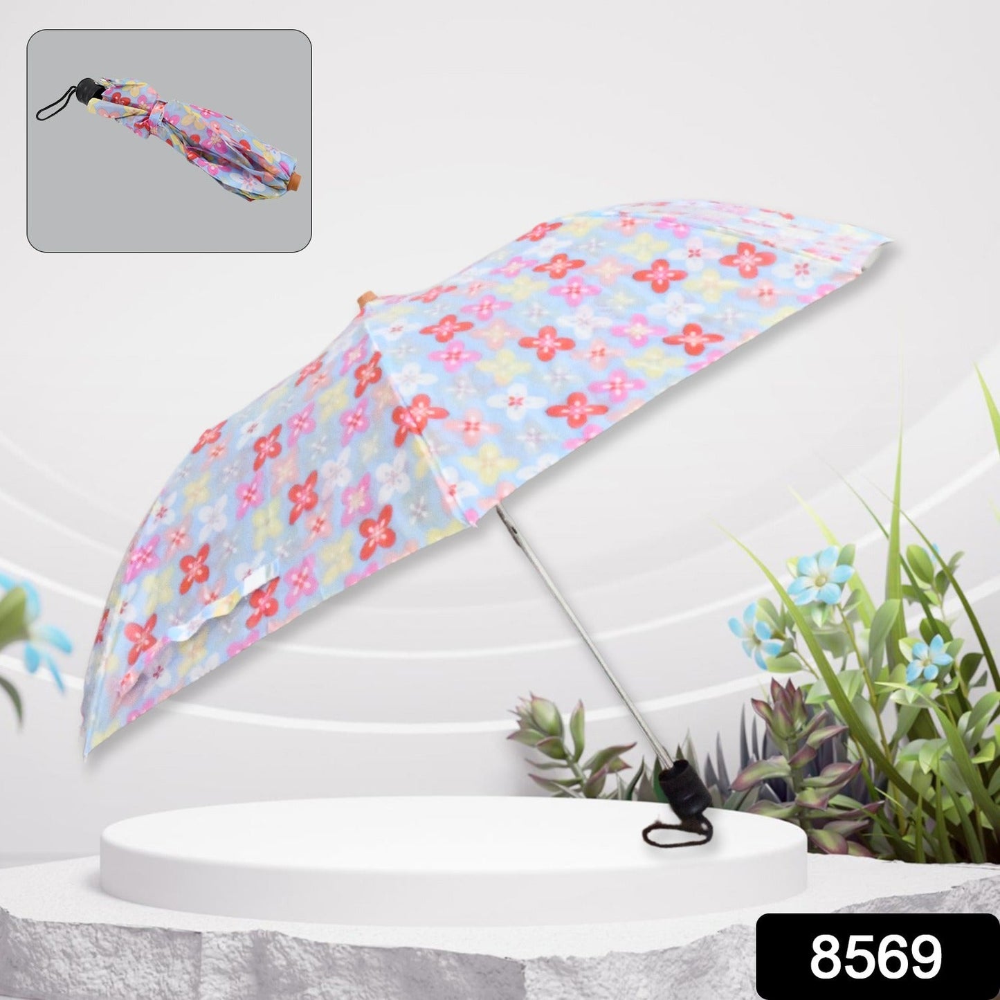 2 Fold Sun Protective Solid Foldable Outdoor Umbrella, Portable Sun, UV Protection Lightweight Rain Umbrella With Umbrella Case For Girls, Women, Men, Boys