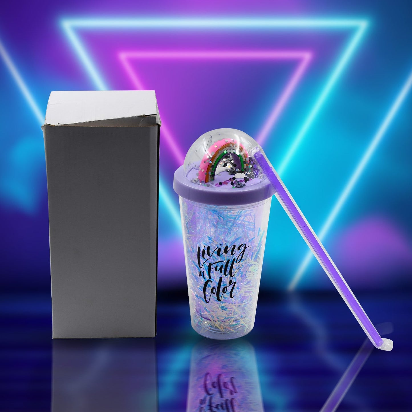 Sipper Bottle with Straw, LED Glow Light for Kids/Tumbler with Straw/Vacuum Flask/Sipper Plastic Tumbler/Sipper Bottle with Straw (Pack of 1)