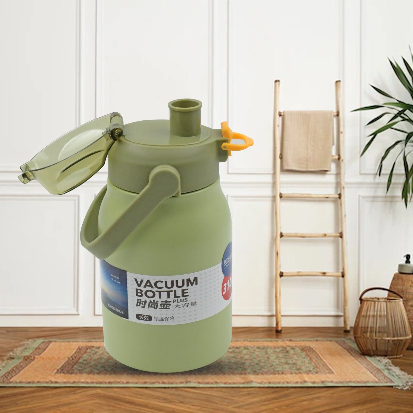 6467 Premium Stainless Steel Vacuum Insulated Bottle Water Flask Vacuum Hot Cold For Kids / Travelling Water Bottle for Kids with Straw, Thermos For office / Gym /School (1000 ML)