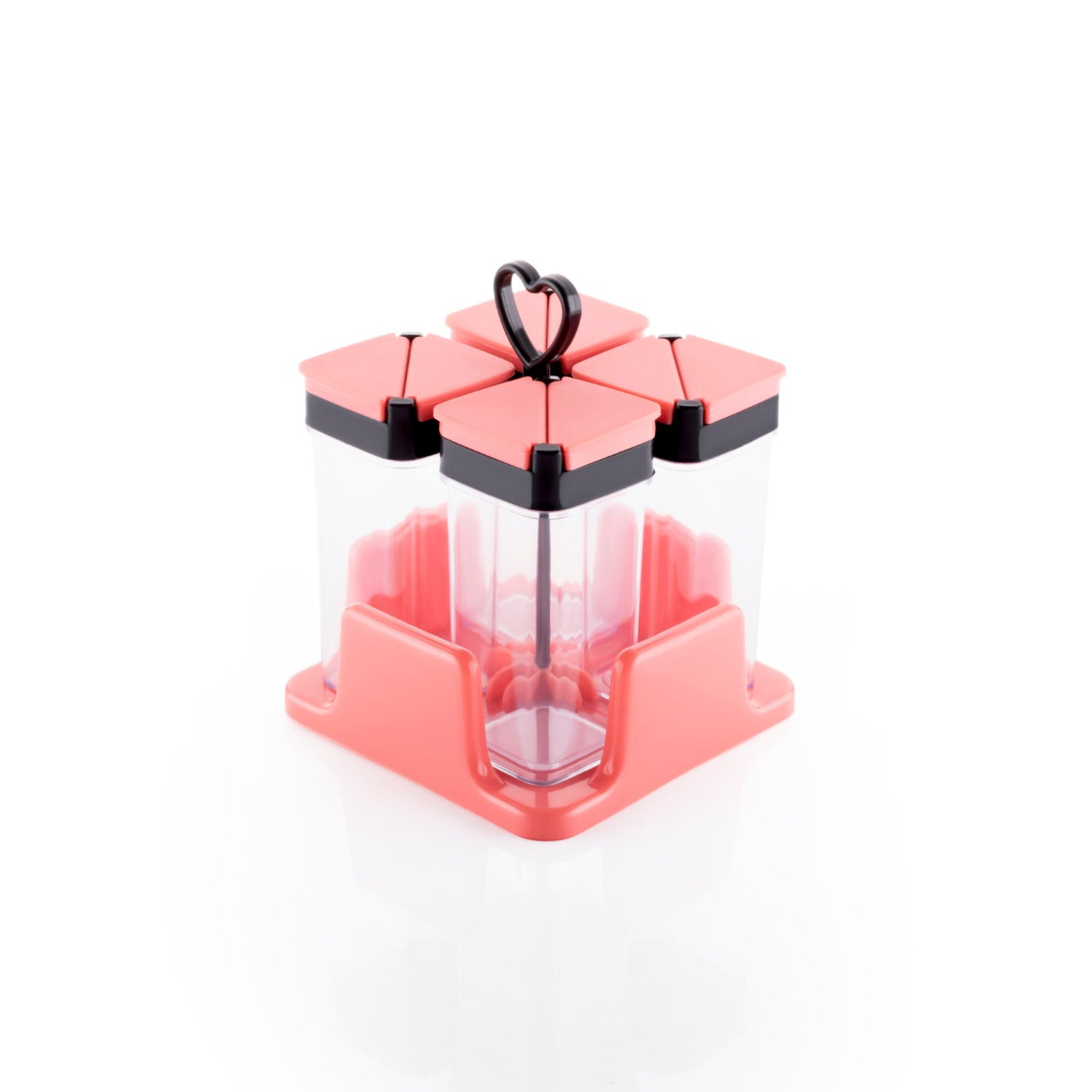 2242A Multipurpose Spice Rack For kitchen Plastic Made set of 4 Jar