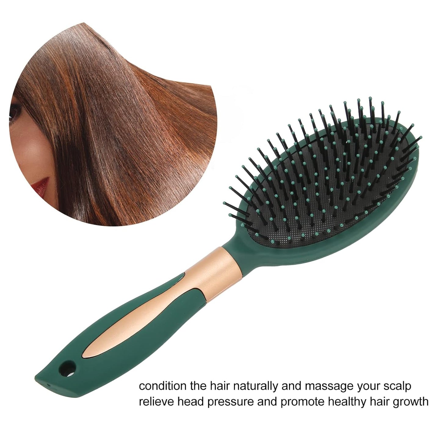 Massage Comb, Air Cushion Massage Hair Brush Ergonomic Matt Disappointment for Straight Curly Hair Cushion Curly Hair Comb for All Hair Types, Home Salon DIY Hairdressing Tool (1 Pc)