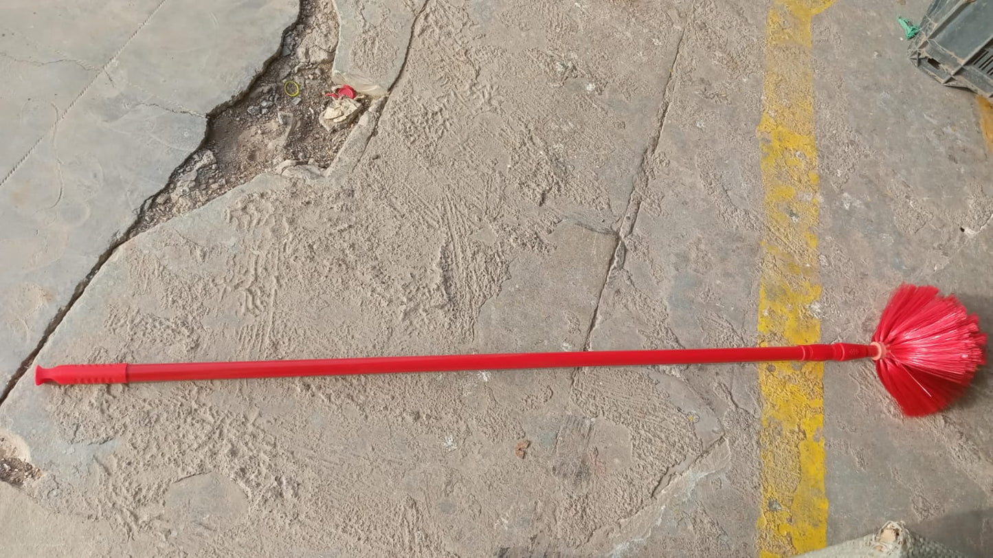 Cobweb Brush With Metal Strong Long Extendable Handle for Dusting, Ceiling Cobweb Cleaning, Brush for Lights, Fans & Webs Cleaning for Home / Kitchen (90 Inch / MOQ :- 6 Pc)