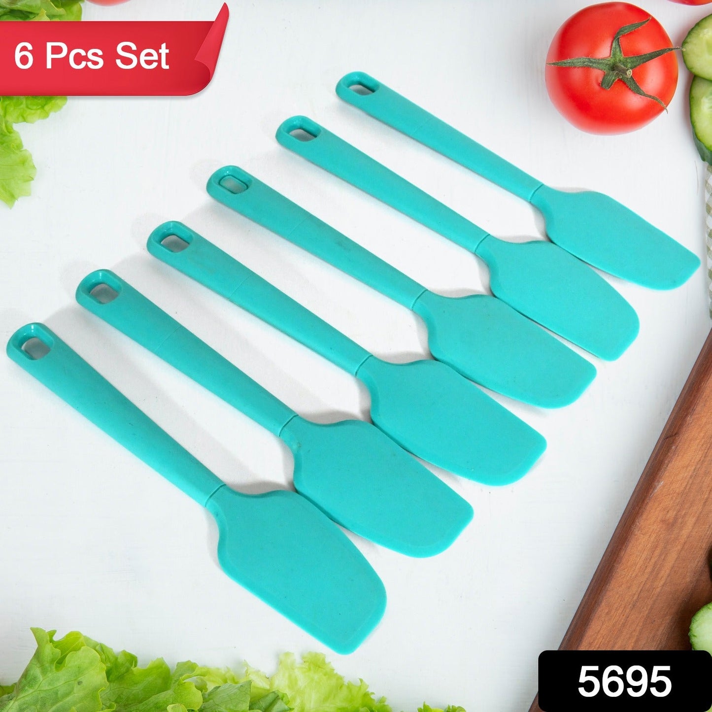 Multipurpose Silicone Spoon, Silicone Basting Spoon Non-Stick Kitchen Utensils Household Gadgets Heat-Resistant Non Stick Spoons Kitchen Cookware Items For Cooking and Baking (6 Pcs Set)