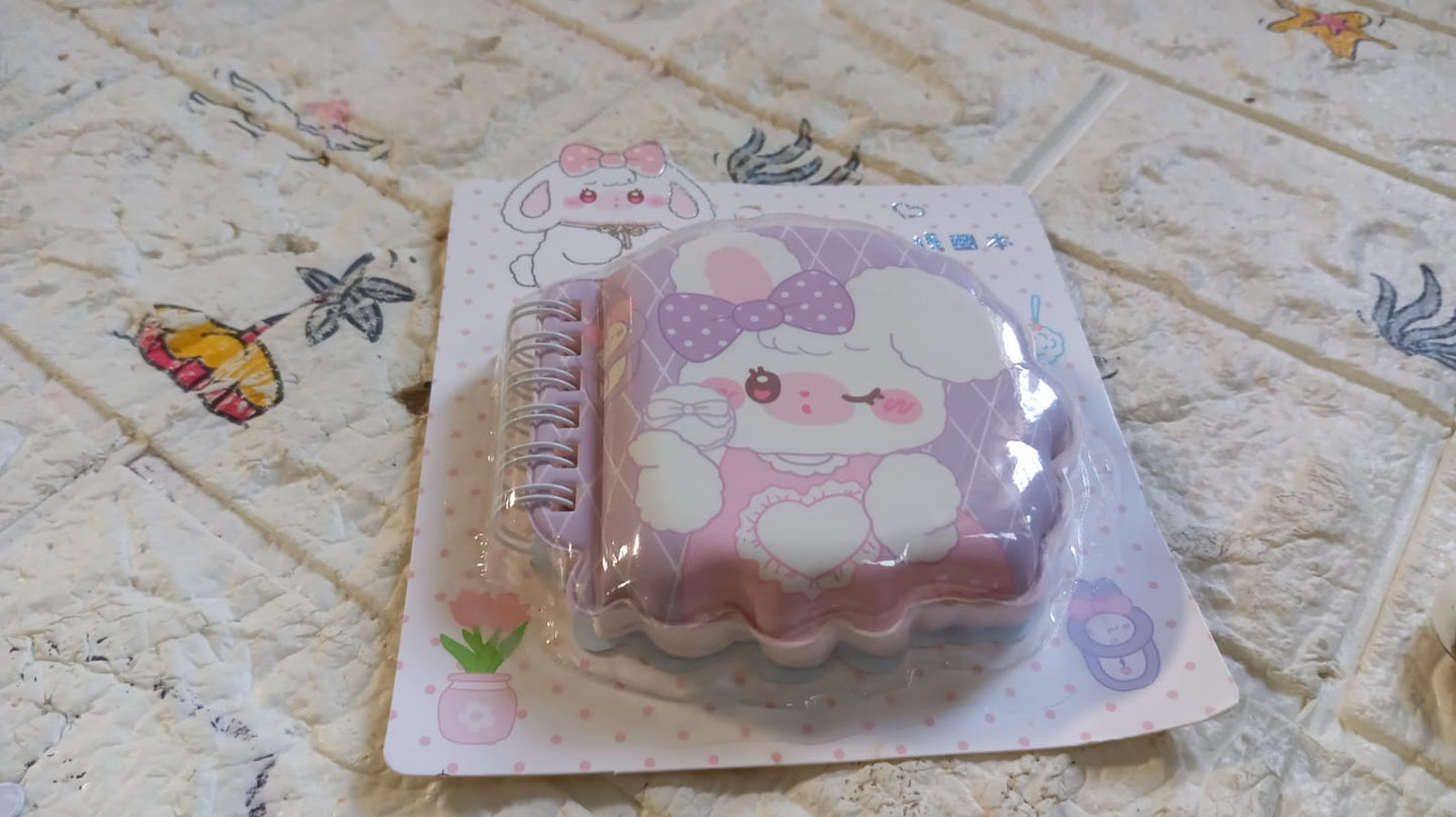 Cartoom Diary Personal Diary Printed Fancy page Diary Multi Shape Cartoon Diary (Unique Mini Diary, Pocket Size Diary , Travel Diary , Notebook ) (1 Pc)