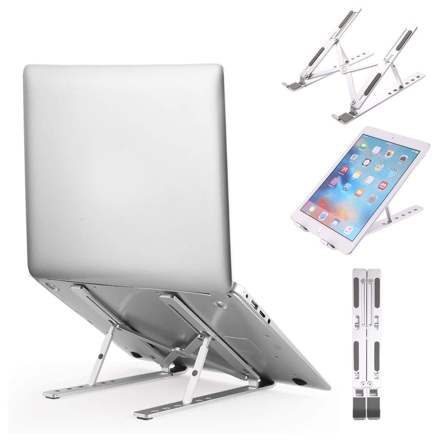 Adjustable Ergonomic Foldable Portable Laptop Stand, Holder Riser Computer Tablet Stand