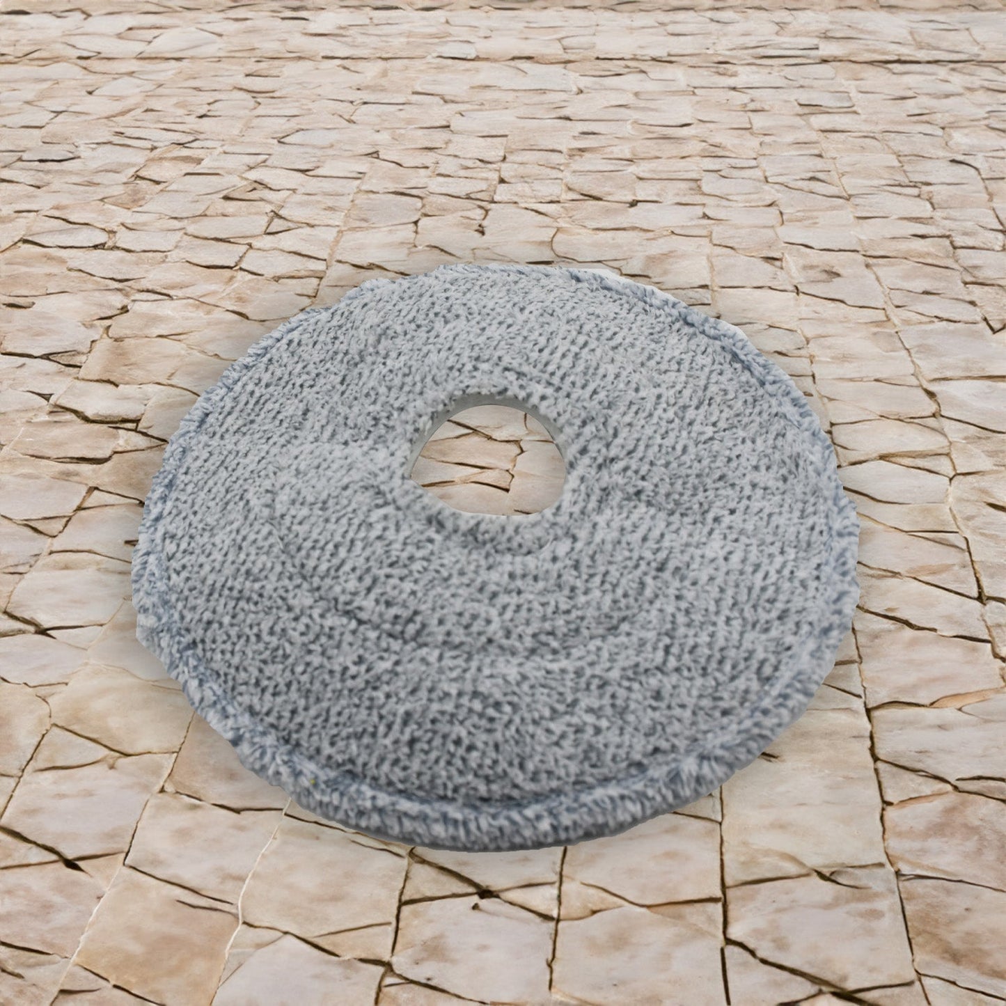 Round Shape Mop Head with 1 Pad Extra Clean Water Spin Mop with Separate Water Bucket, Suitable for All Types of Flooring, Separates Dirty and Clean Water, Wet