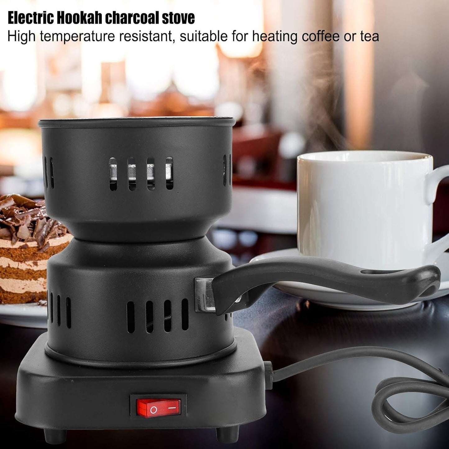 5815 Heating Stove, Tubular Heating Stove Hot Plate Stove, Heat‑Resistant Coating for Home, Camping Cooking, Mini Electric Tea Coffee Heater