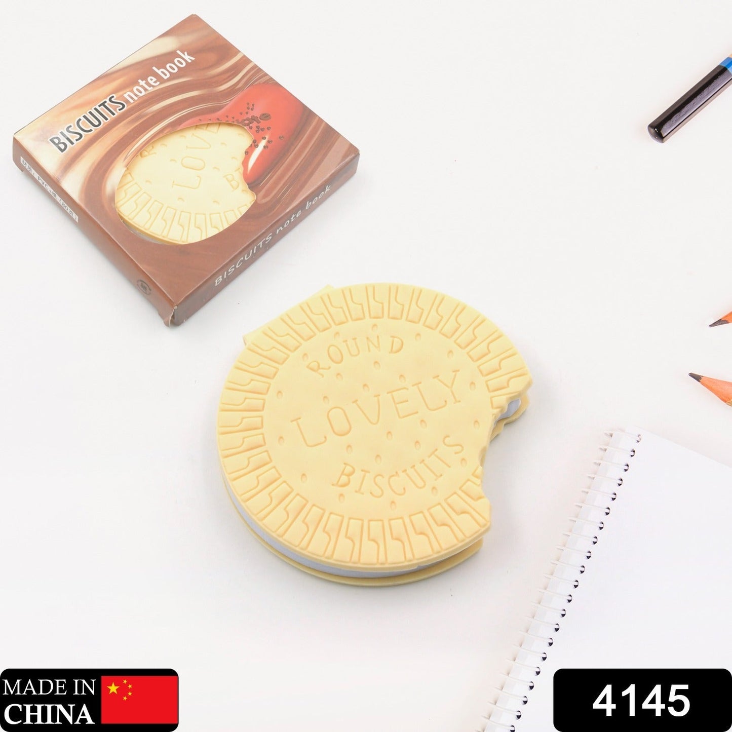 Round Biscuits Diary Notebooks Original Biscuits Smell Writing Practice Book Early Learning Copybook Premium Biscuits Book ( 1Pc Book )