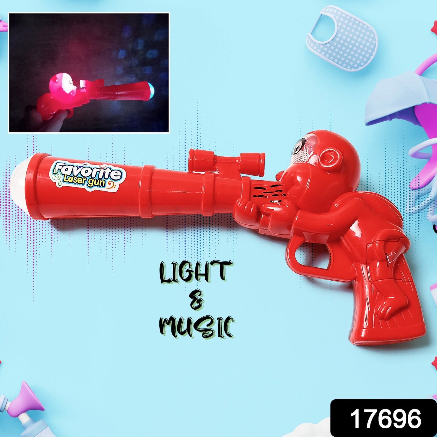 Laser Gun with Musical Sound & Light Toy for Boys & Girls, Birthday Gift for Kids (Pack of 1)