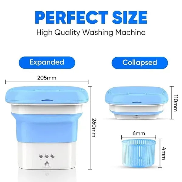 Mini Foldable Washing Machine With Spin and Dryer