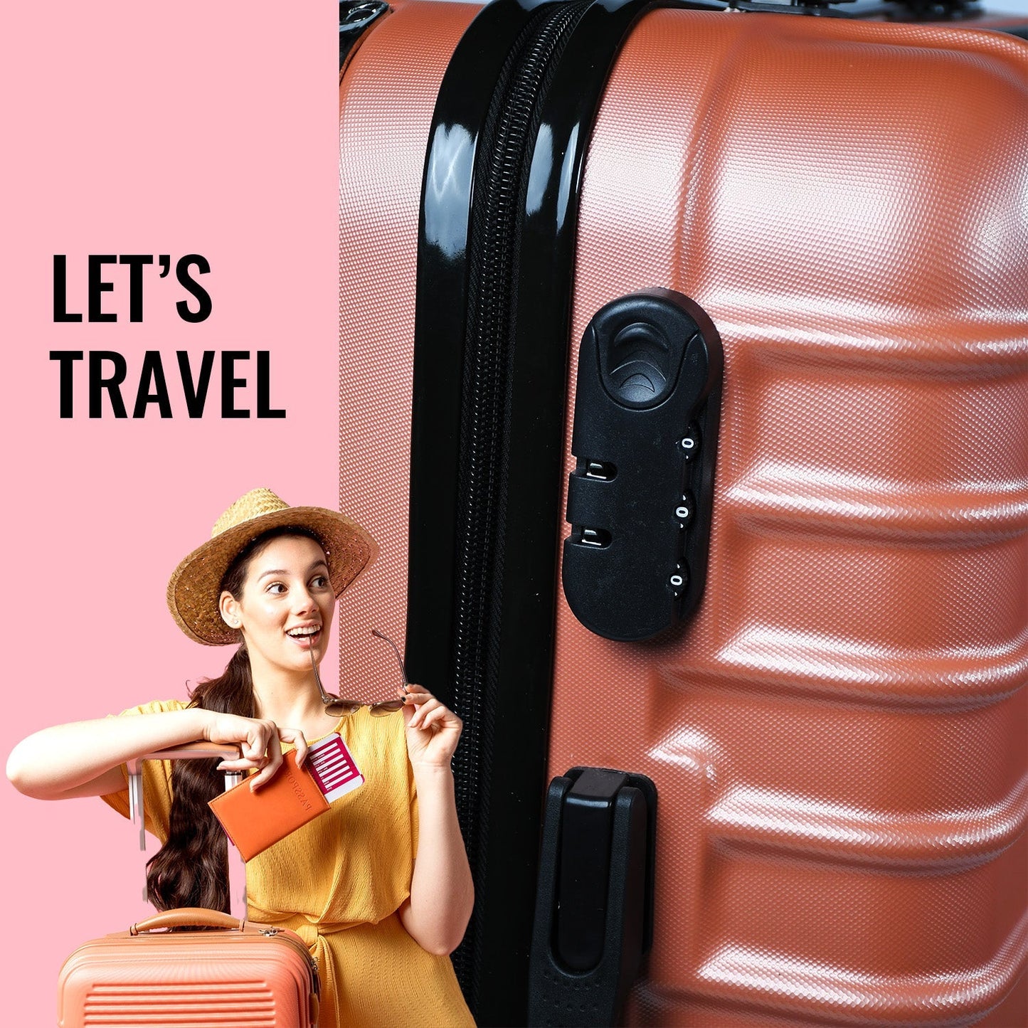 1106 Luxury Traveling bag 4 Spiner Wheel Trolley Bag Large Bag Store Extra Luggage In Bag For Traveling Use Large Bag ( Set of 2 Pc )