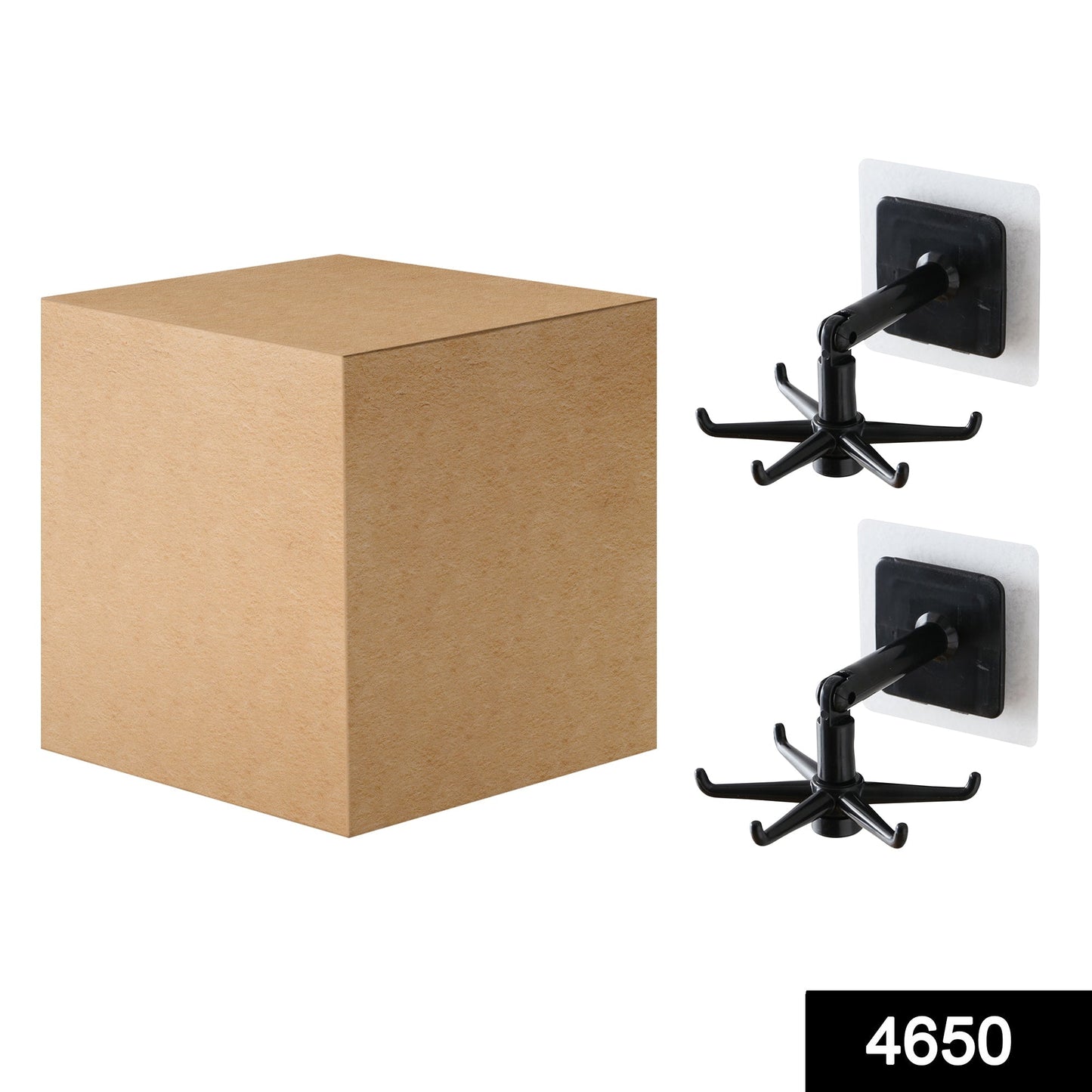 4650 360° rotatable hooks for hanging (Pack of 2) (Brown Box)