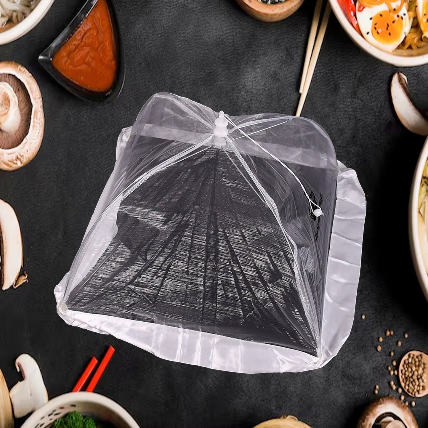 7179A UMBRELLA FOOD COVERS MESH NET KITCHEN UMBRELLA PRACTICAL HOME USING FOOD COVER