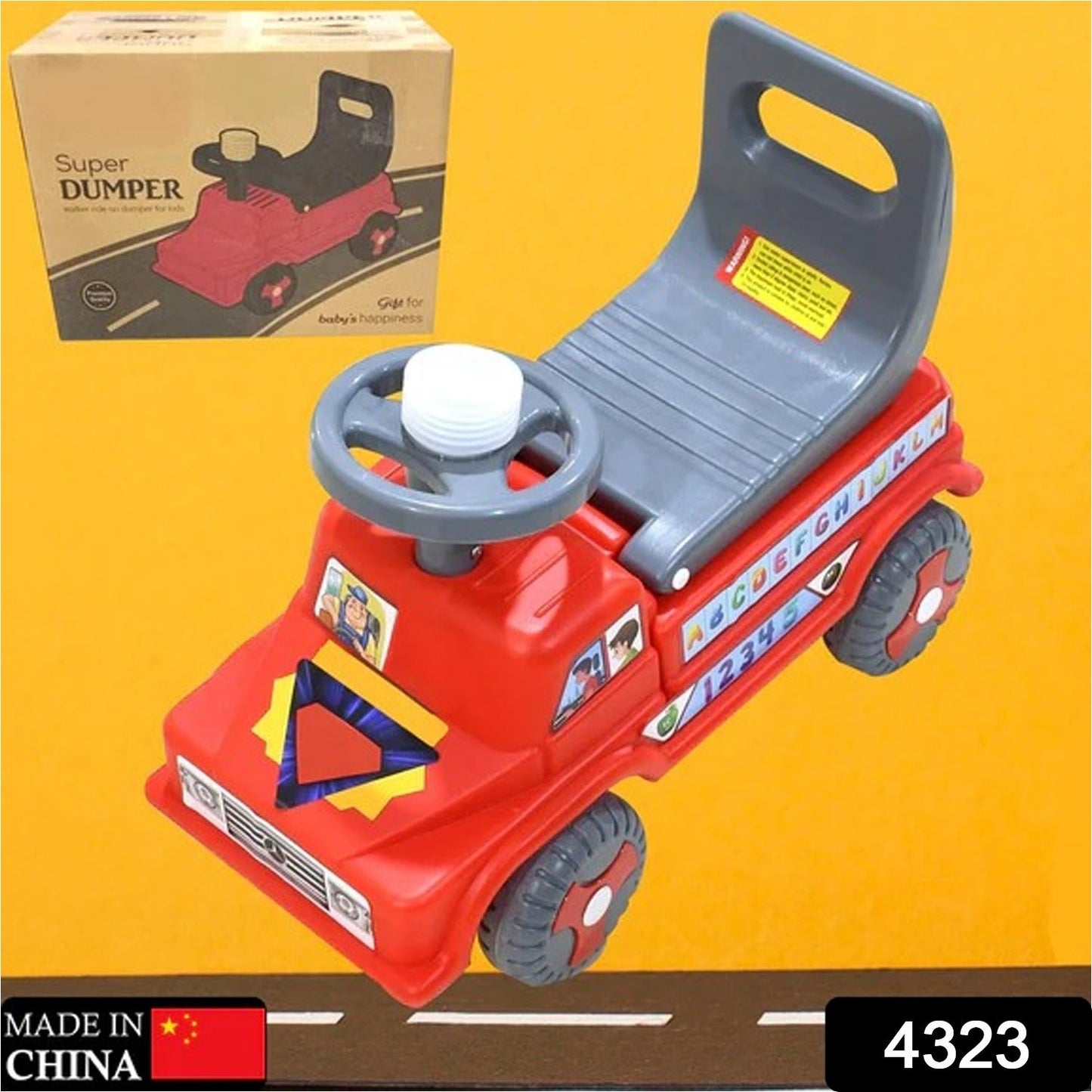 Baby Ride on Push Car for Kids | Kids Baby Big Car Ride on Toy with Backrest Musical Horn For Children Kids Toy Ride-on, Truck, Etc Suitable for Kids Boys / Girls | Ride on Baby Car for Kids to Drive Boys, Girls