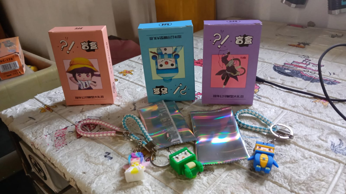 8837 Cute Keychain With Card Gift - Keychain Accessories Key Chain Backpack Charms Car Keys Keychain for Kids Girls, Unicorn Toy and Charm Key- Chain for Bag / Door Key- Ring / car Key- Ring / Party Favor (Mix Color & Design 1 Pc )