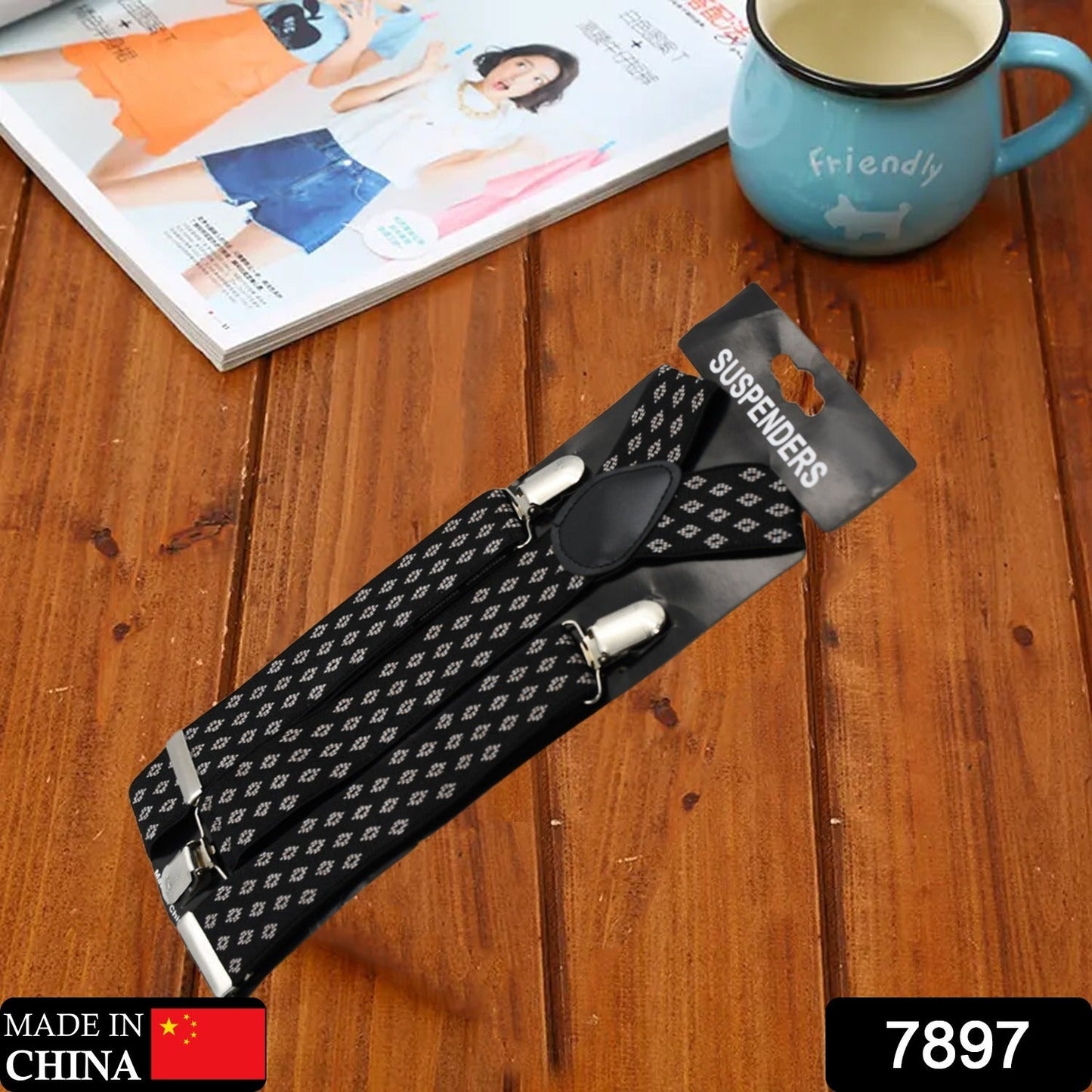 Formal Suspender Men, Women, Boys, Girls Braces Suspenders Heavy Duty 3 Clips Elastic Adjustable Suspenders Elasticity Adjustable