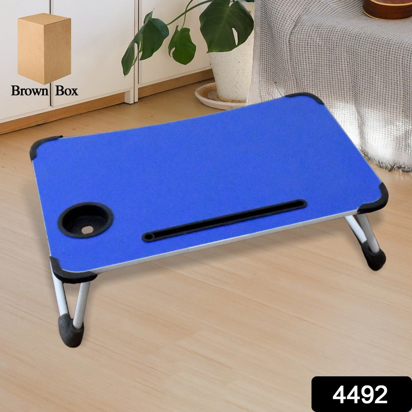 4492 Multi-Purpose Laptop Desk for Study and Reading with Foldable Non-Slip Legs Reading Table Tray, Laptop Table, Laptop Stands, Laptop Desk, Foldable Study Laptop Table