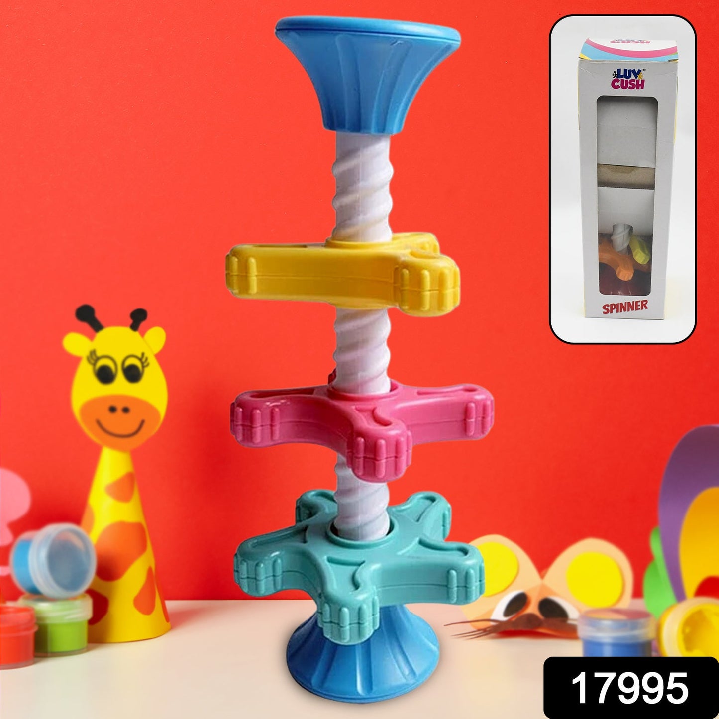 Baby Toy, Mini Spinner, Educational Toy, Tower, Kids Spinning Toy, Puzzle Funny Rotating Tower Toy High Quality Gift for Baby Brain Game Mini Capable of Developing Big Brains Toy (1 Pc)