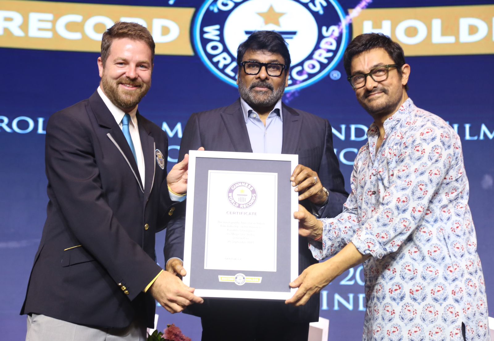 Padma Vibhushan Megastar Dr Chiranjeevi is now a Guinness Record holder! - Jaatara