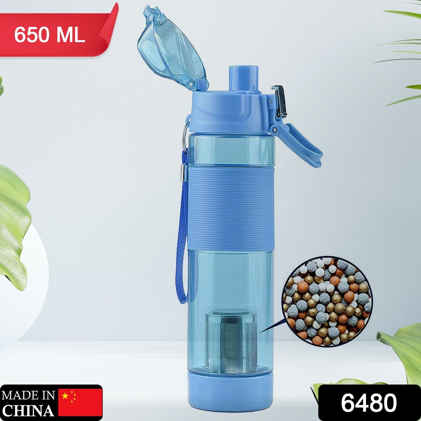 Customized/Personalized Alkaline Water Bottle, with Food Grade Plastic, Stylish and Portable (Particulates not included)