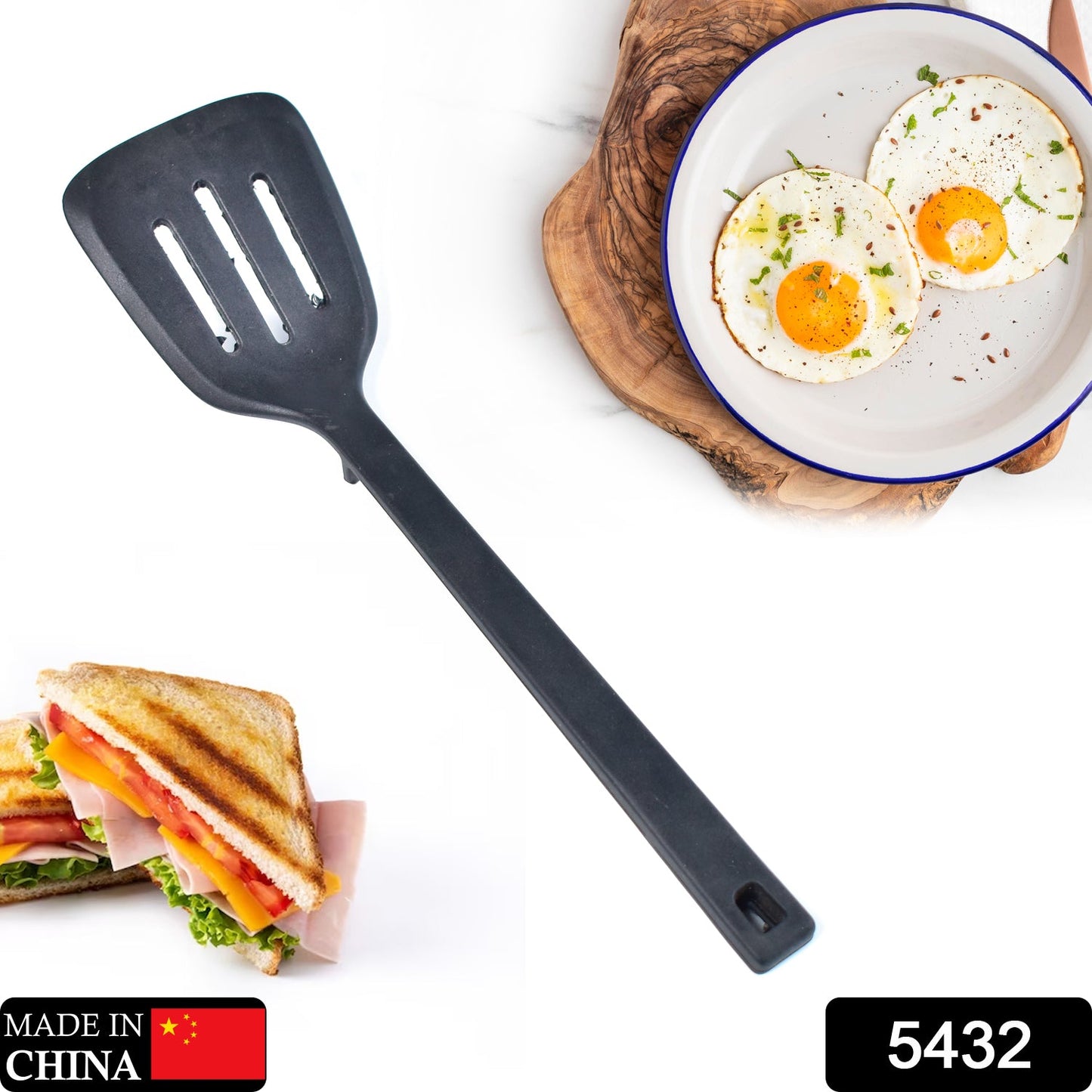 Silicone Slotted Spatula, Non Stick Kitchen Turners, High Heat Resistant BPA Free Kitchen Utensils, Ideal Cookware for Fish, Eggs, Meat (30cm)