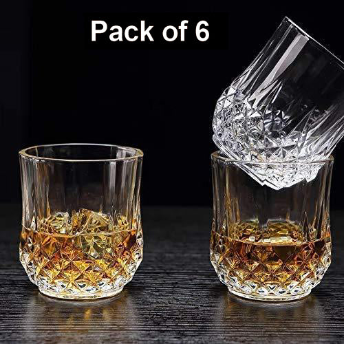 2341 Heavy unbreakable Stylish look fully Transparent Glasses Set 315ml (6pcs) 