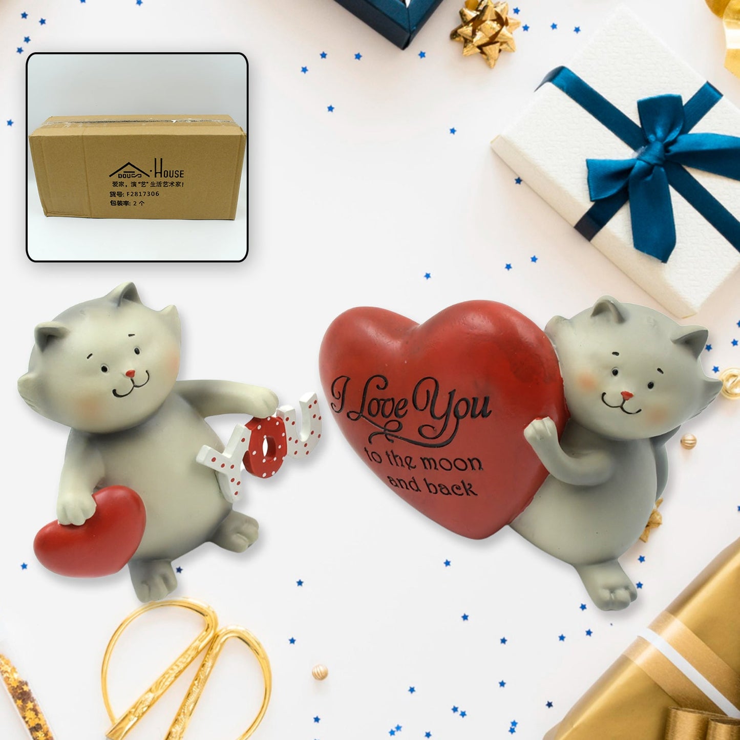 Cute Cartoon Lovely Gift Set, Couple Love showpiece Valentines Day Gift, I Love You Gift, Cute Anniversary, Wedding, Birthday, Boyfriend, Husband Romantic Unique Gift Set, Home Decoration Gift Set