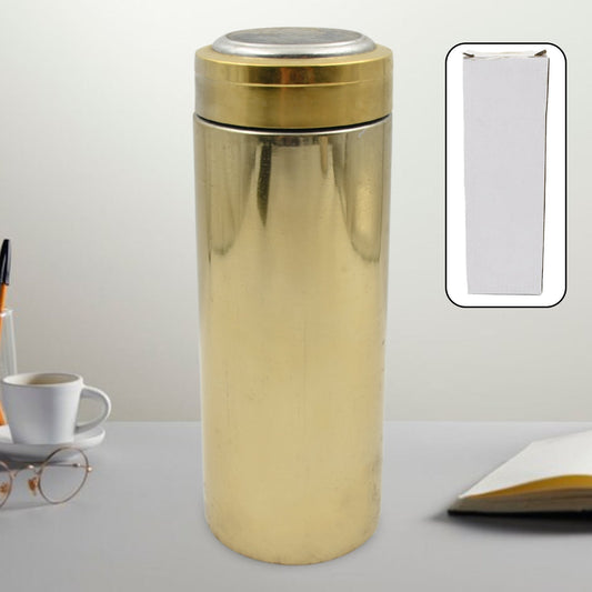 Stainless Steel Water Bottle With Foldable Spoon & Handle Easy to carry, Leak Proof, Rust Proof, Hot & Cold Drinks, Gym Sipper BPA Free Food Grade Quality, Steel fridge Bottle For office / Gym / School (420 ML Approx)