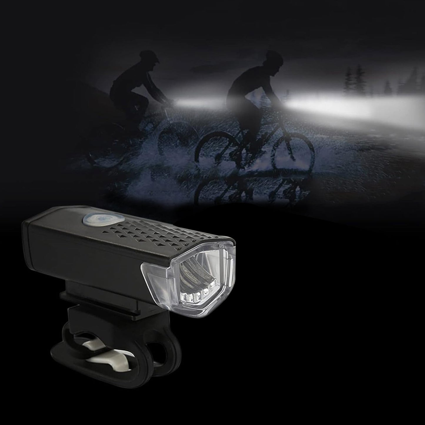 LED Bike Lights Set, USB Rechargeable Bicycle Front and Back Bike Light, Different Modes IPX6 Waterproof Headlight & Rear Light, for Safe Cycling Hiking Road Mountain Commuter Fits All Bicycles