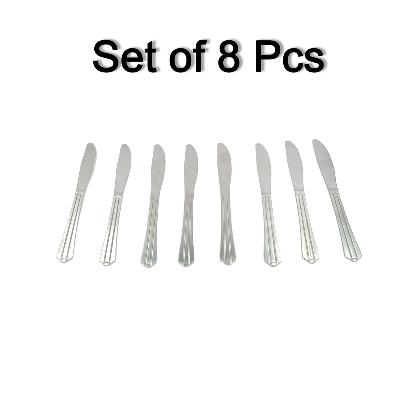 2777 8 Pieces Dinner Knife Cutlery Set Used for Salad sandwich and Portable to be Taken for Outing or Picnic 