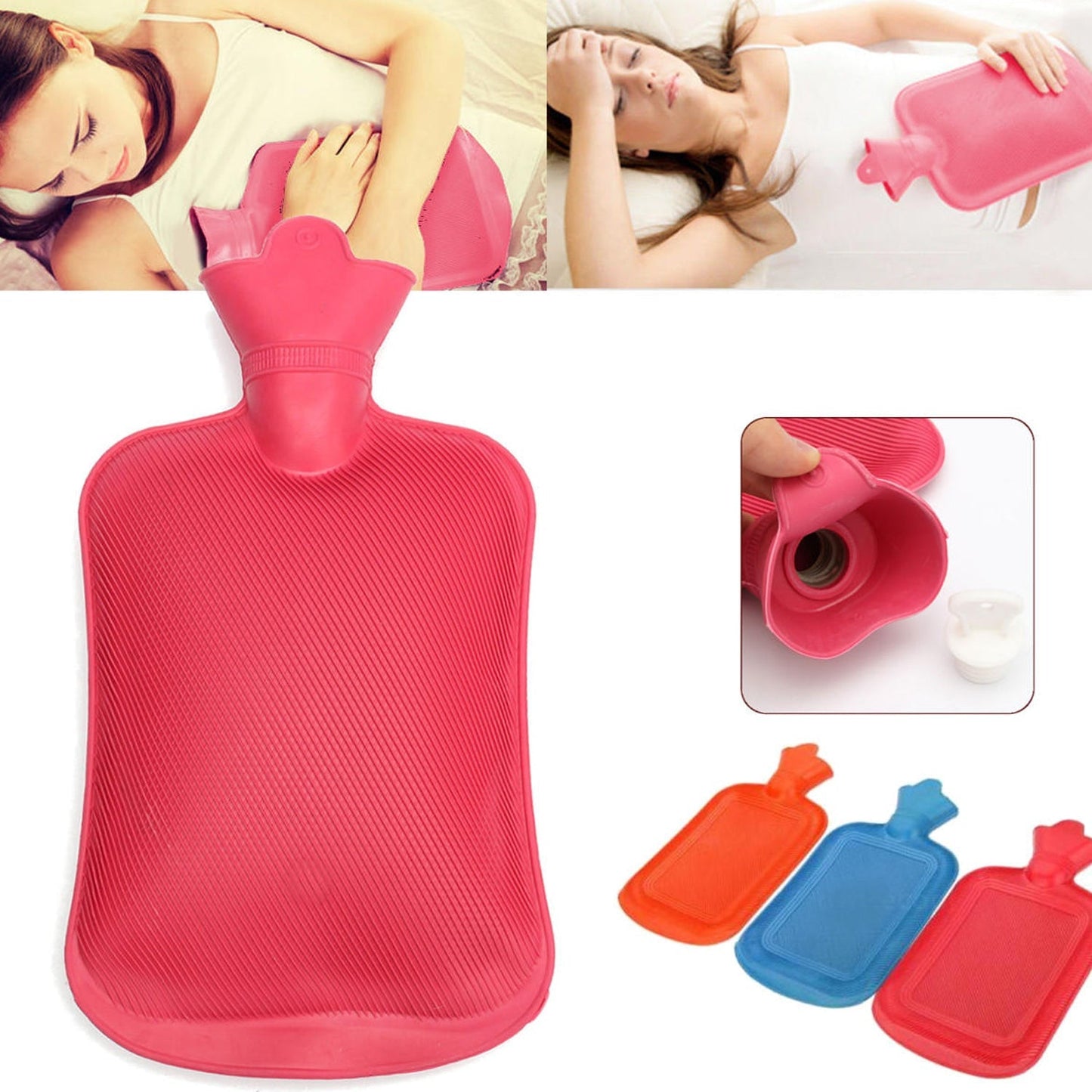 (Small) Rubber Hot Water Heating Pad Bag for Pain Relief - Jaatara(Small) Rubber Hot Water Heating Pad Bag for Pain ReliefJaataraJaataraJaatara