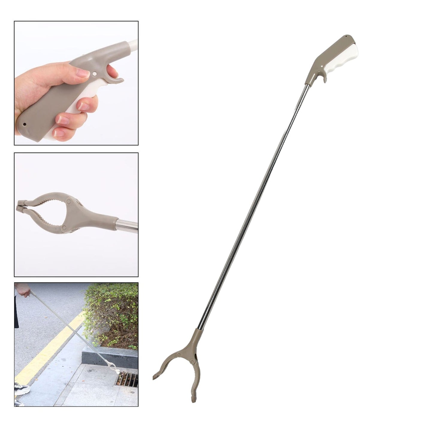 7534 GARBAGE LIFTER TOOL KITCHEN PICKER CLAW PICK UP RUBBISH HELPING HAND TOOL GARBAGE PICKER FLEXIBLE LIGHTWEIGHT TOOL 