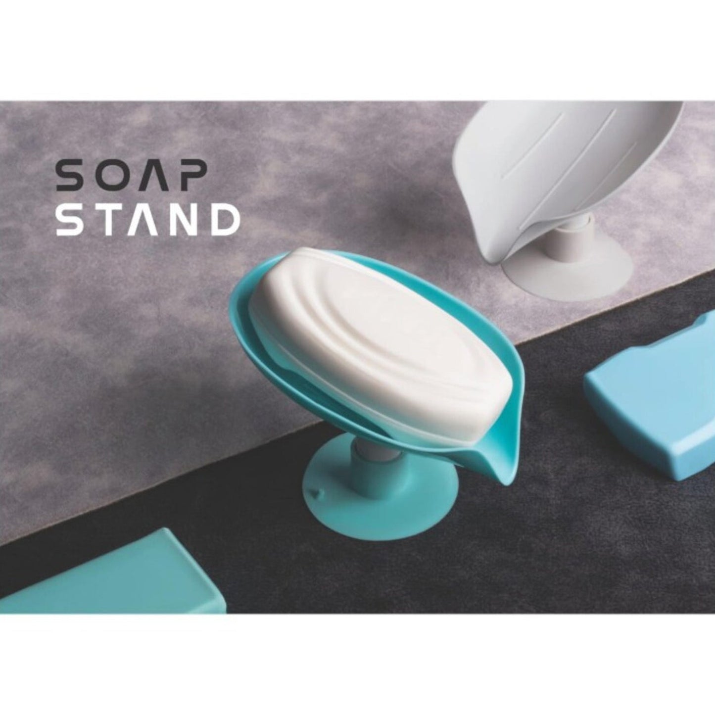 Soap Holder Stand Self Draining Soap Dish Holder Soap Box (1 Pc)