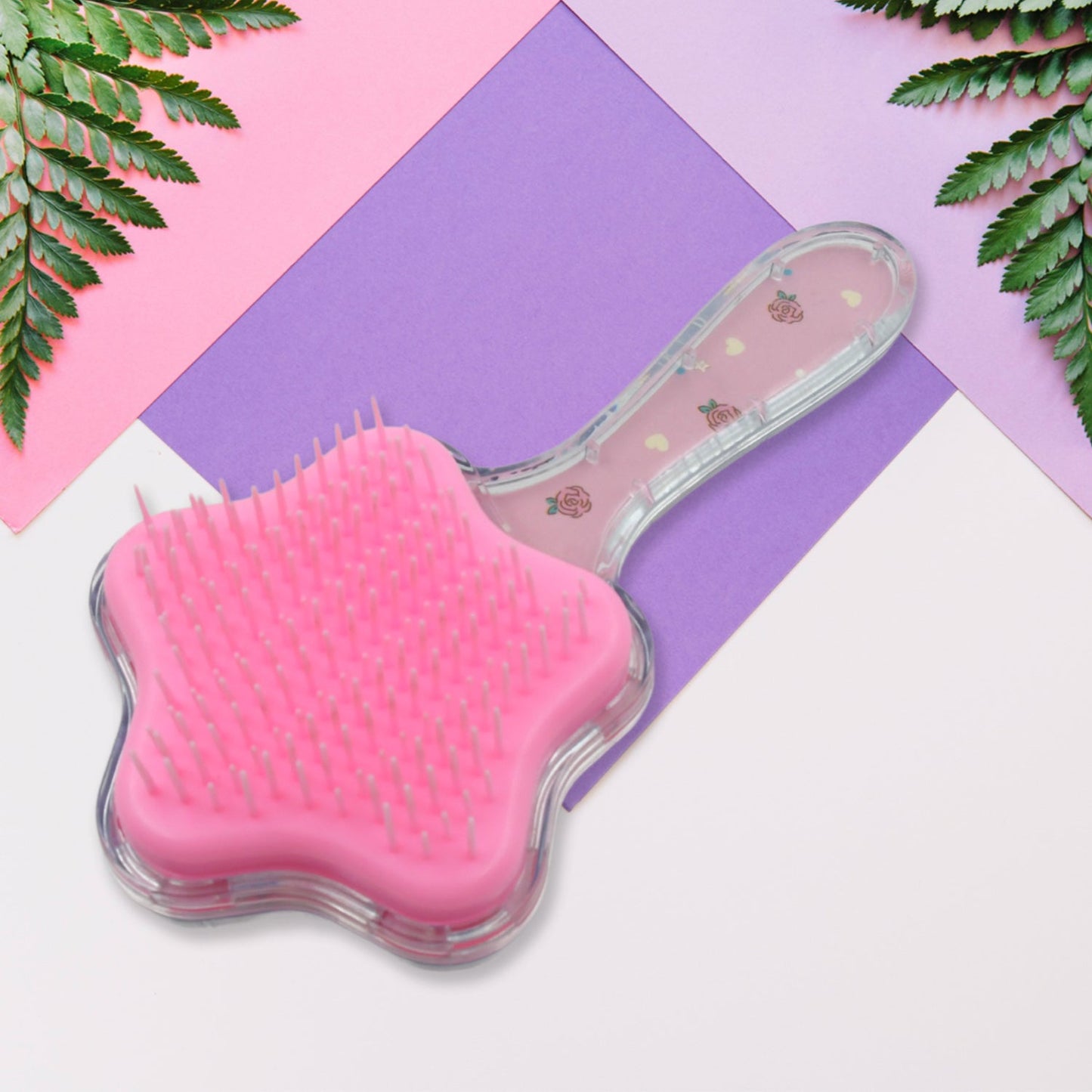 12572 Cartoon Hair Brush Massage Shower Comb Blur Wet Salon Hair Brushes Hair Styling Tools, Glitter Comb, Soft & Smooth Brush, Mermaid Brush For Kids Return Gifts For Kids (1 Pc )