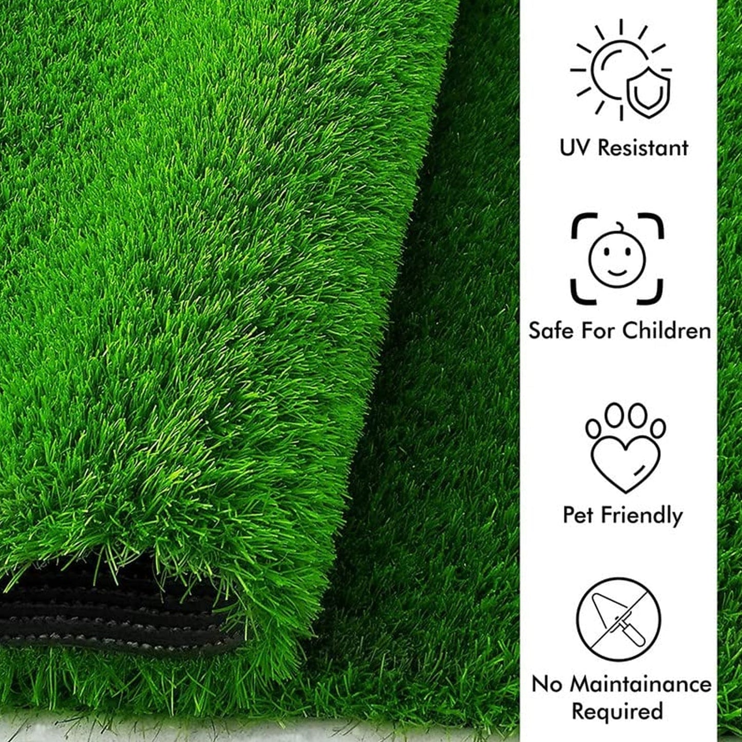 0612 Artificial Grass for Balcony Or Doormat, Soft and Durable Plastic Turf Carpet 58x38cm 