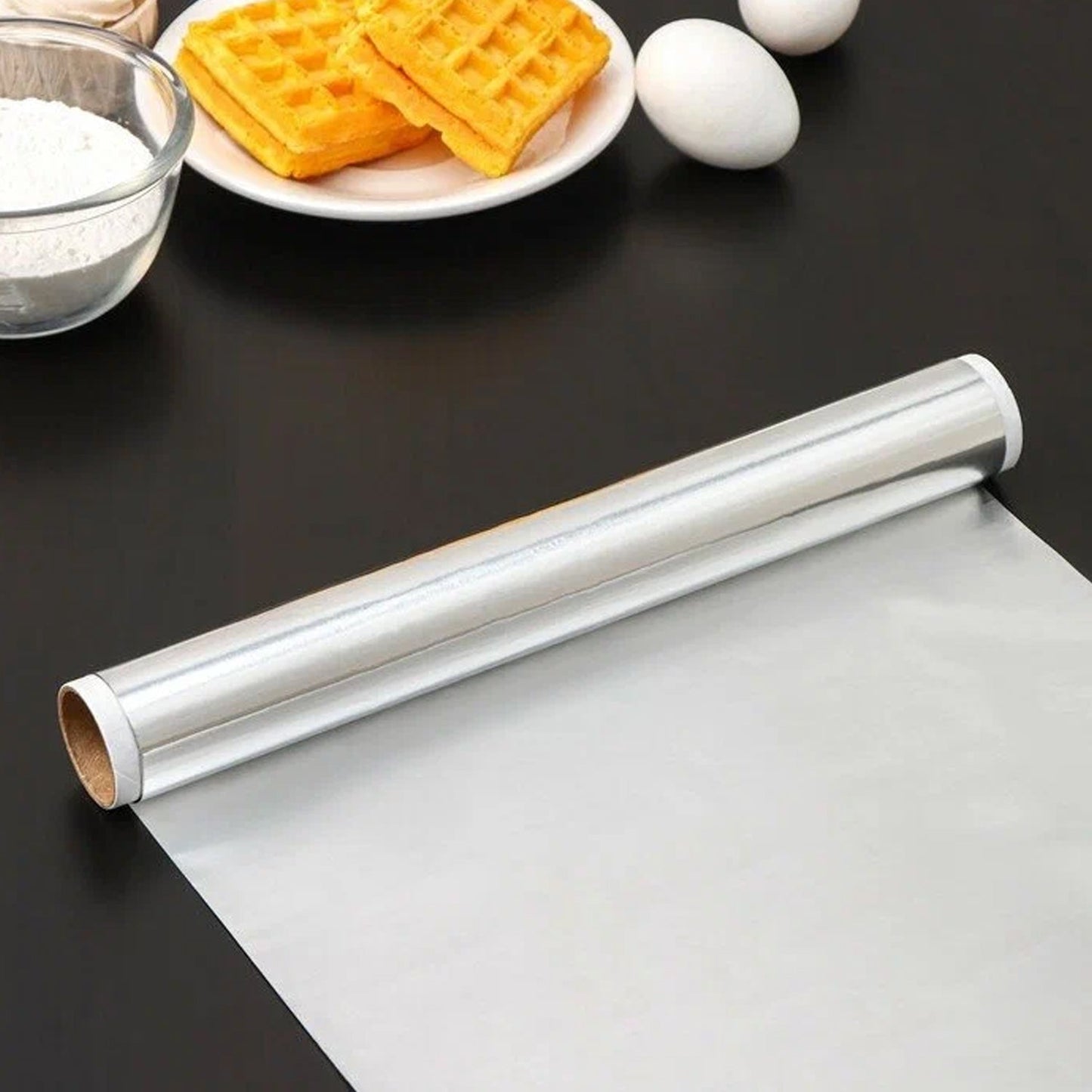 Premium Quality Food Grade Aluminum Foil Roll Heavy Duty Non Stick Thick Aluminum Foil Sheet Baking Grilling Tool 72Mtr (1Pc)