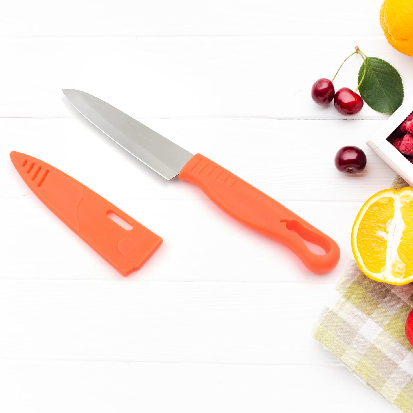 Stainless Steel Knife For Kitchen Use, Knife Set, Knife & Non-Slip Handle With Blade Cover Knife, Fruit, Vegetable,Knife Set (1 Pc)