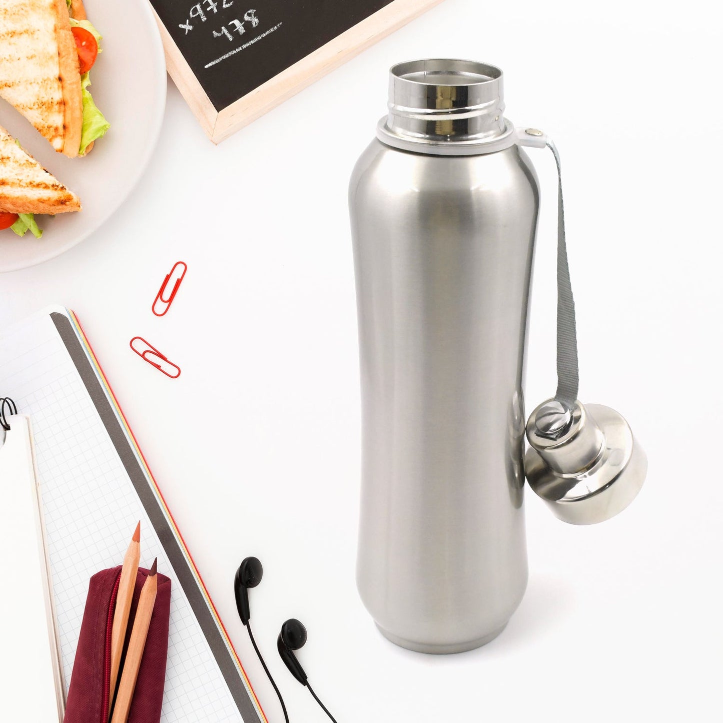 Stainless Steel Vacuum Flask Water Bottle, Fridge Water Bottle, Leak Proof, Rust Proof, Hot & Cold Drinks, Gym BPA Free Food Grade Quality, For office/Gym/School (1000 ML)