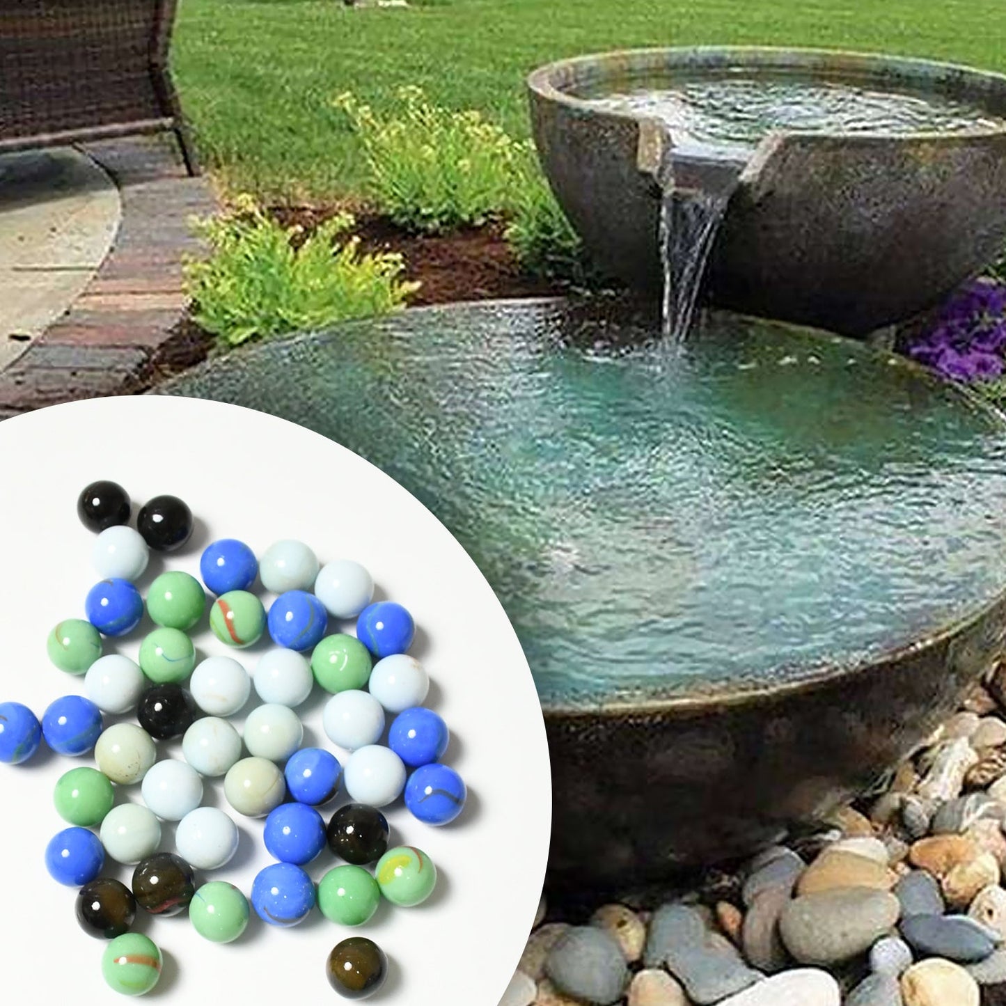 Multi-Color Decorative Stone for Garden / Lawn / Aquarium Fish Tank Gravel / Flower Pots Decoration Pebbles for Fish Bowl & All Purpose Attractive Stone Set