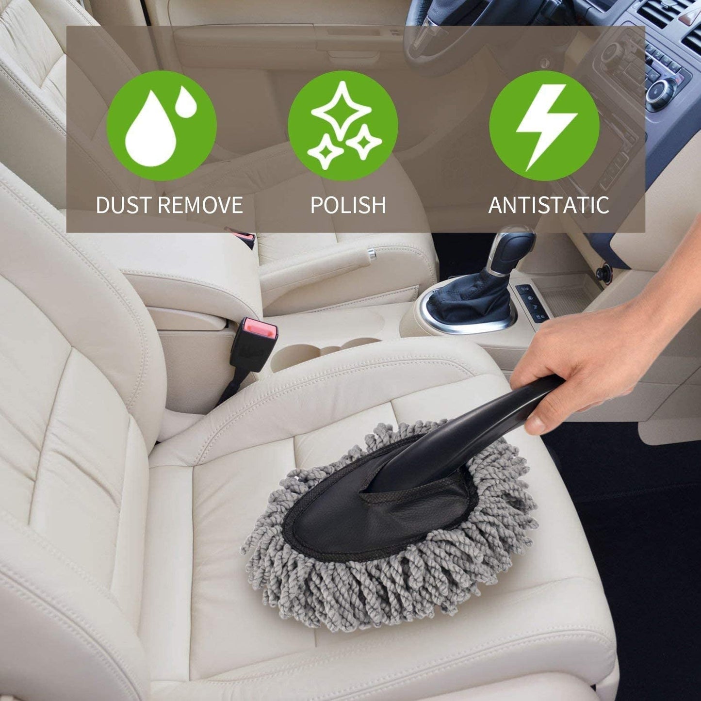 Car Wash Cleaning Brush Microfiber Dusting Tool Duster Dust Mop Home Cleaning For Cleaning and Washing of Dirty Car Glasses, Windows and Exterior.