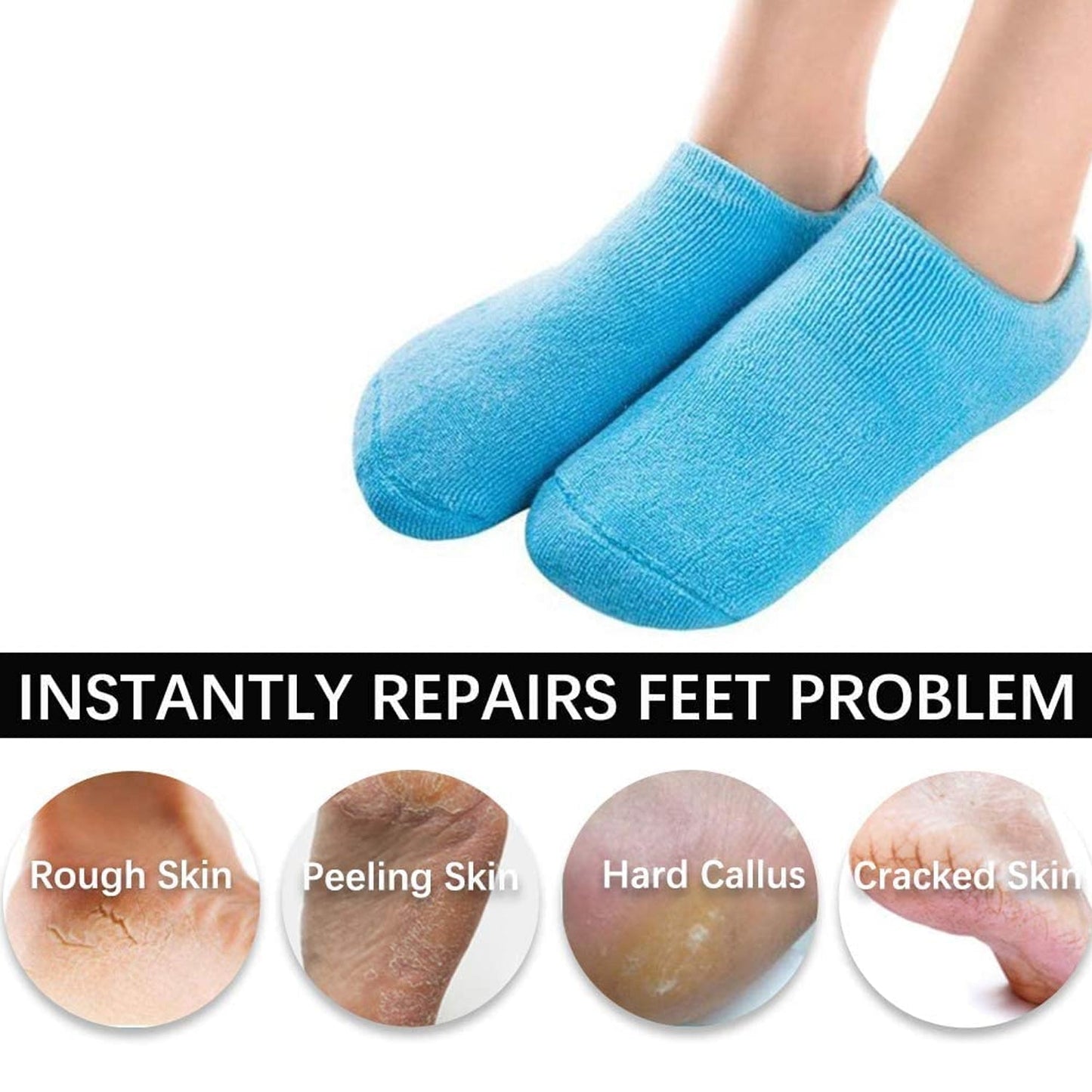 Socks Soft Socks for Repairing and Softening Dry Cracked Feet Skins Comfortable Socks (No Box Packing / Without Gel Socks)