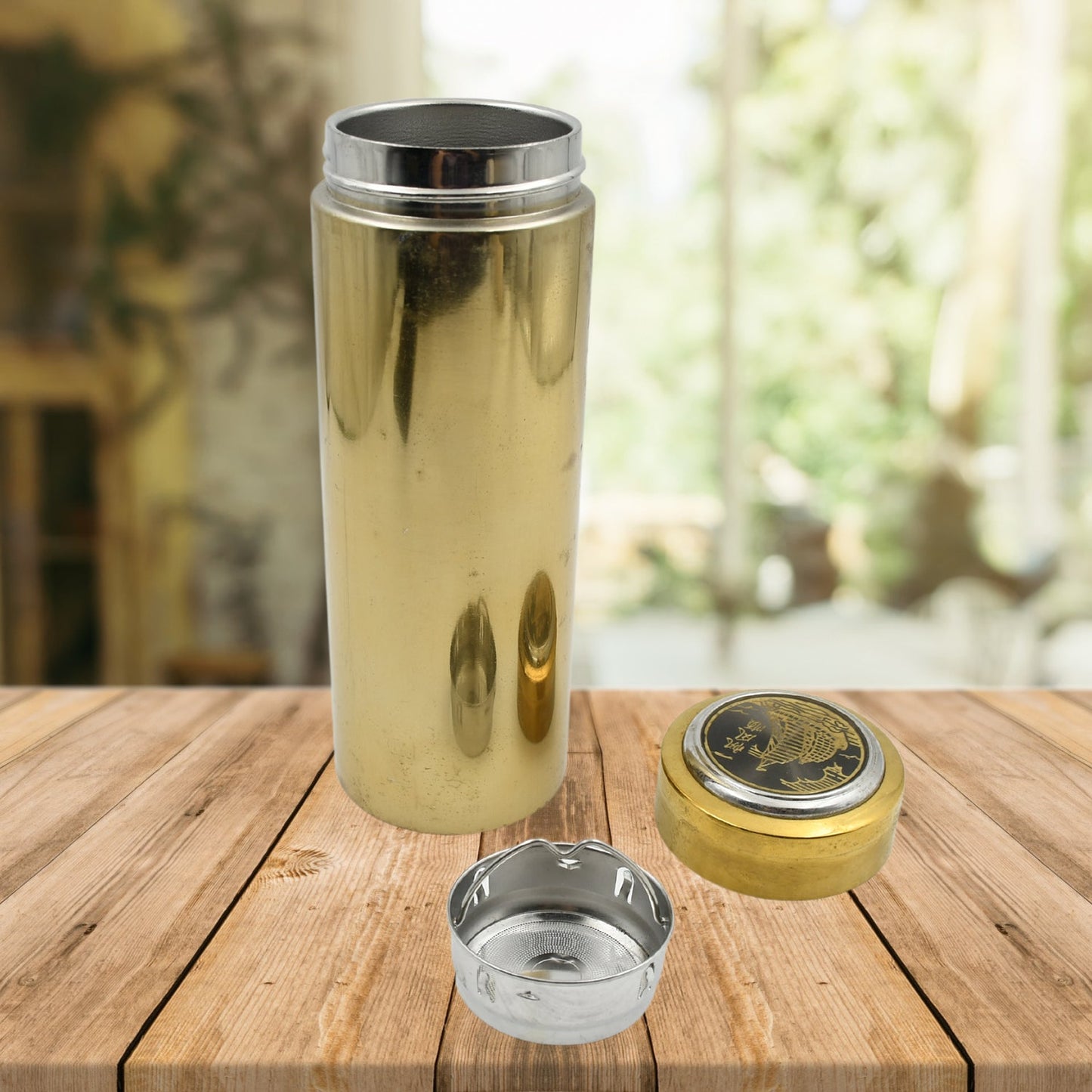 Stainless Steel Water Bottle With Foldable Spoon & Handle Easy to carry, Leak Proof, Rust Proof, Hot & Cold Drinks, Gym Sipper BPA Free Food Grade Quality, Steel fridge Bottle For office / Gym / School (420 ML Approx)