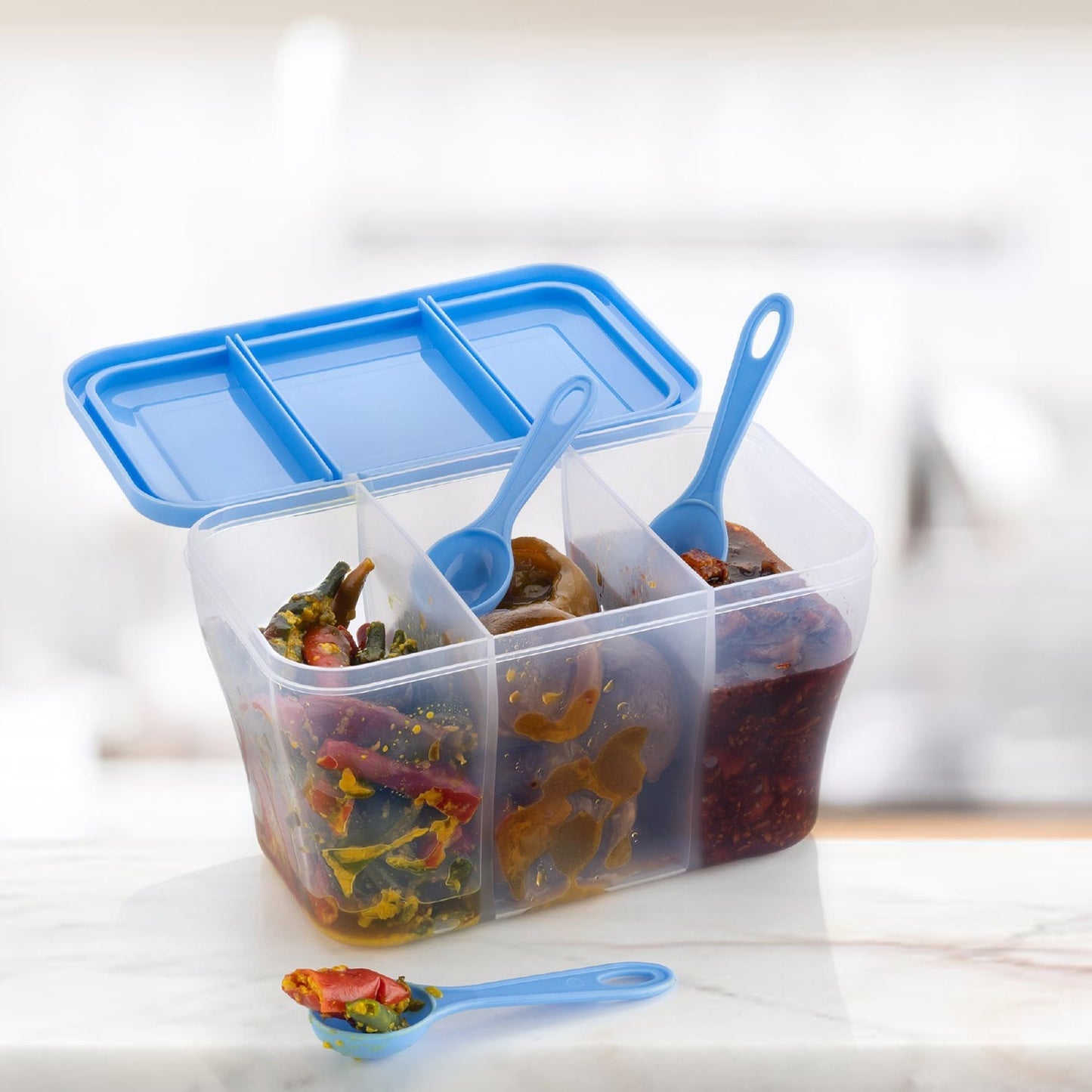 2625 Plastic Square Storage Organiser Container (750ML Capacity) 